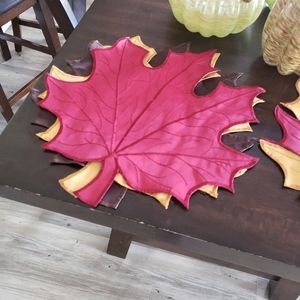 6 fall leaf placemats